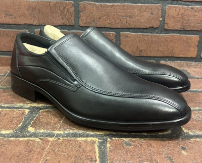 ECCO City Tray Dress Shoe Black Leather Slip On Men's 44 US 10-10.5