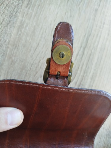 Bolso italiano vintage de cuero para hombre. Cuero genuino - Imagen 8 de 20