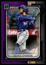 2023 Topps Museum Collection GEORGE SPRINGER AMETHYST PARALLEL /99 BLUE JAYS #50