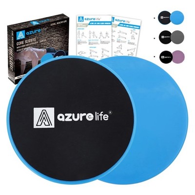 A AZURELIFE Exercise Core Sliders, Dual Sided Gliding 7 inches