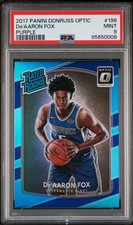 2017 Optic SPURS DEAARON FOX Rated Rookie PURPLE PRIZM #196 PSA MINT 9! FASTSHIP