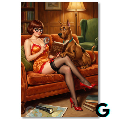 Velma Scooby Doo Comic Cartoon Poster Sexy Pin-Up Art 66lb Heavyweight Print