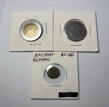3 Italian/Roman Coins - 1984 500 Lire, 1959 50 Lire & Ancient Roman Bronze Coin