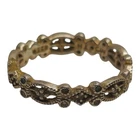Sterling Silver Filigree Band Ring 925 Size 5.25 1.95g Vintage Stackable Classic