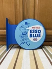Esso Blue Flange Sign We Sell Sold Here Gas Oil Garage Vintage Style Wall Decor