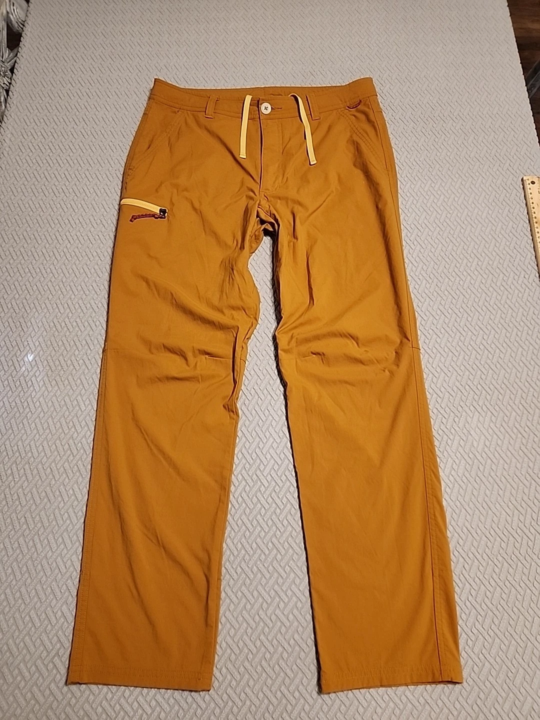 REI Co-Op Trailmade Pants Mens 34 Golden Brown Hiking Cargo Fits 34x30 EUC!