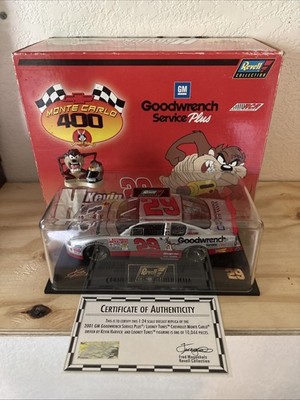 Kevin Harvick #29 Goodwrench, Looney Tunes 2001 Revell COA Taz