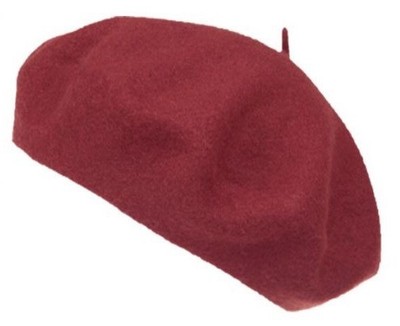 French Style Lightweight Casual Classic Solid Color 100% Wool Beret