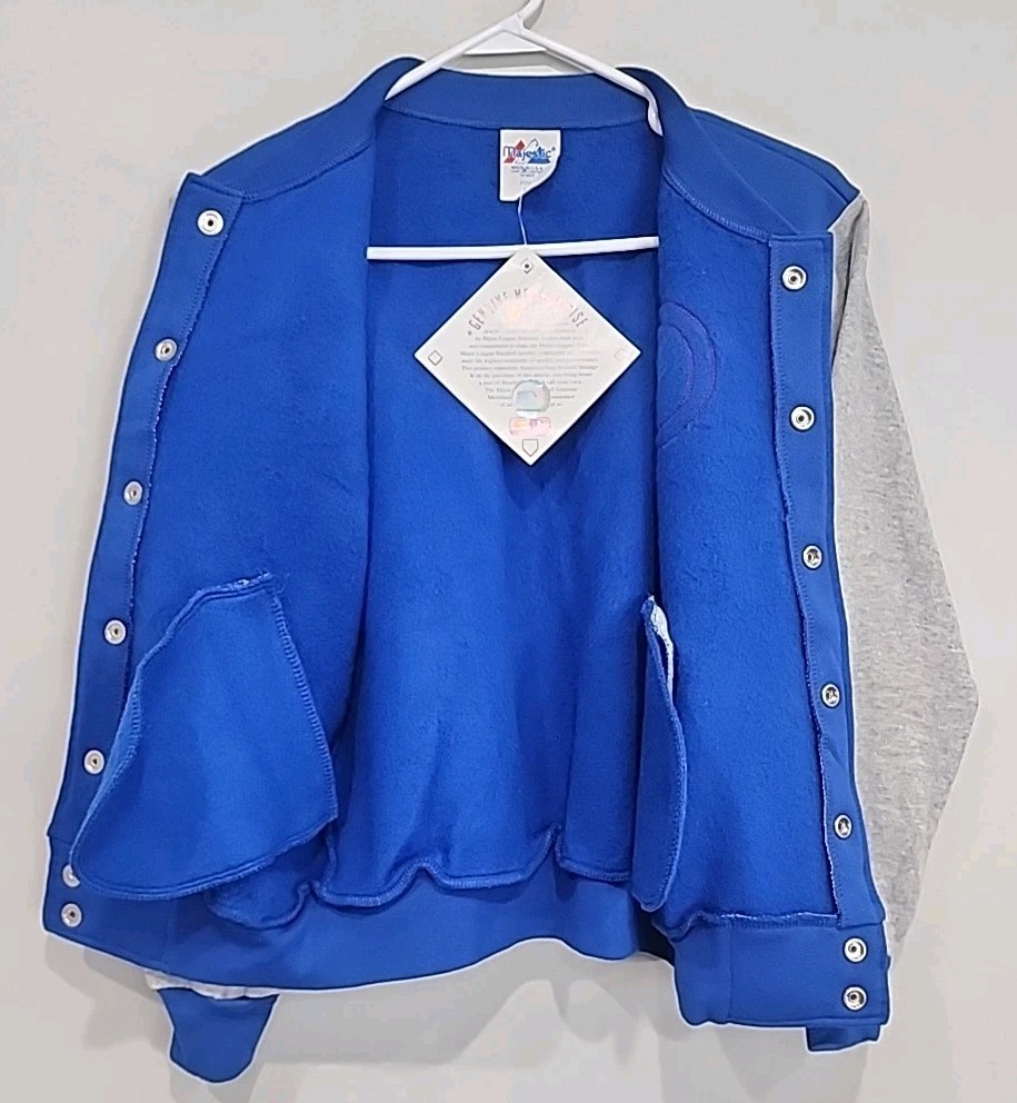 VTG 90's Chicago Cubs Snap Front  Jacket With Patch•Size Youth Large•NWT
