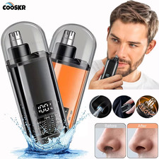  Ear and Nose Hair Trimmer with LED Display U...