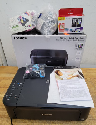 Canon Pixma MG3520 Wireless All In One Color Printer With Ink Cartridge Bundle
