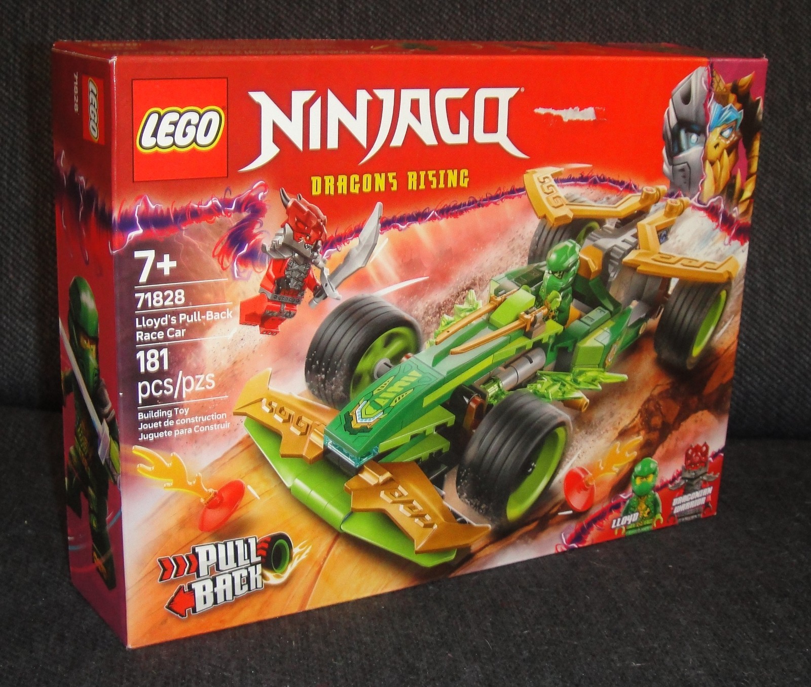 LEGO #71828 NINJAGO DRAGON'S RISING: LLOYD'S PULL-BACK RACE CAR - BRAND NEW