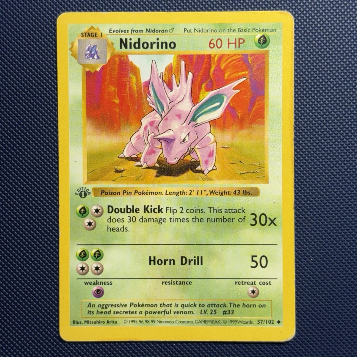 Nidorino 037/102 Base Set (Shadowless) for sale | eBay