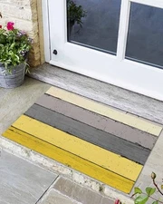 Farmhouse Front Door Mat, Non - Slip Absorbent Door Entry 24x36 inch Yellow