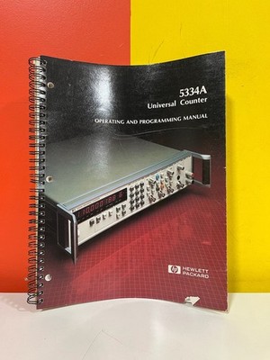 HP 01134-90001 5334A Counter Operating and Programming Manual