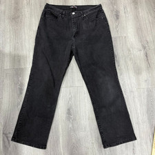 Riders by Lee Classic Fit Straight Leg Jeans Women  s 16P Black Denim