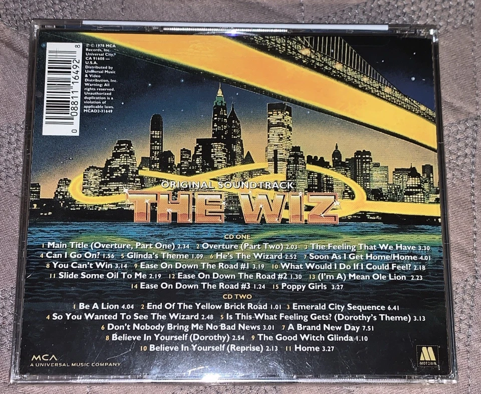 The Wiz 2 CD Soundtrack Deluxe Edition Diana Ross Michael Jackson Sealed New - Image 2 of 2