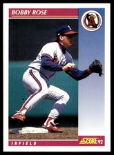 1992 Score Bobby Rose California Angels #558
