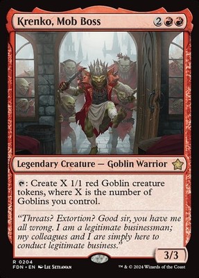 Krenko Mob Boss NM Legendary Rare MTG Foundations [FDN] #0204 Red Goblin Regular