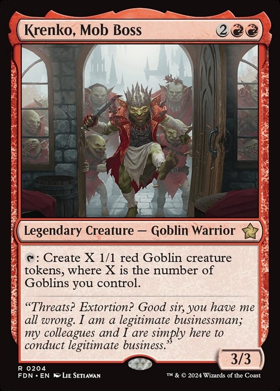 Krenko Mob Boss NM Legendary Rare MTG Foundations [FDN] #0204 Red Goblin Regular