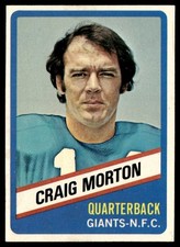 1976 Wonder Bread Football Card Craig Morton New York Giants #1 NM