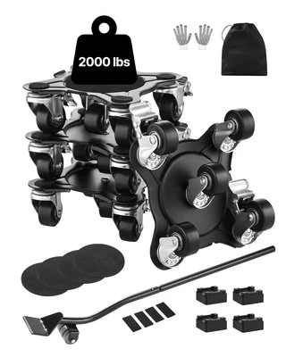 VEVOR Furniture Dolly Heavy Duty Furniture Mover with 5 Wheels 1200 lbs Capacity