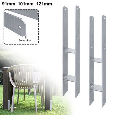 2PCS H-Anker Pfostenträger Pfostenanker Pfostenhalter 90/100/111mm für Carport