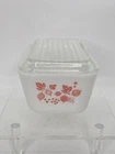 Vintage Pyrex Pink Gooseberry Refrigerator Dish 502 W/ Lid 1.5 Pint
