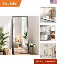 Stylish 59''x16'' Tall Wall Mirror with Shatter-Resistant Glass & Aluminum Frame