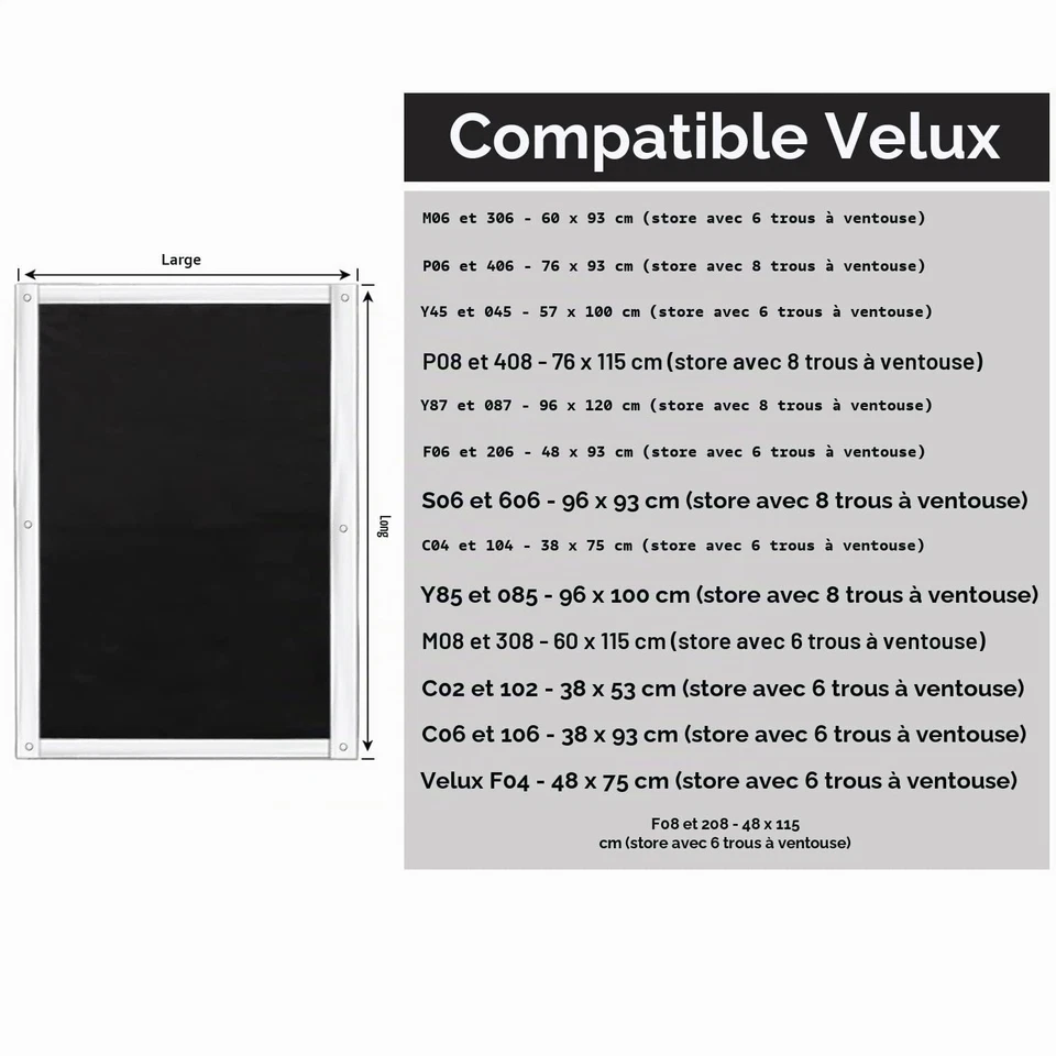 johgee Store Occultant Velux 60x120cm - Protection Solaire Thermique - Photo 2/4