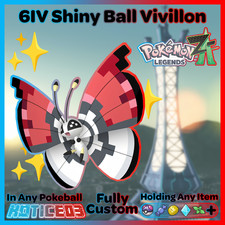 ✨ Shiny Pokeball Vivillon Form Rare 6IV ✨ Pokemon Legends ZA 🚀 Fast 🚀