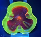 Vintage Murano Sommerso Art Glass Ashtray Dish Glows Amazing 5"