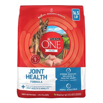 Purina One Plus Joint Health Chicken & Rice Flavor Dry Dog Food, 16.5 lb, 2 pack