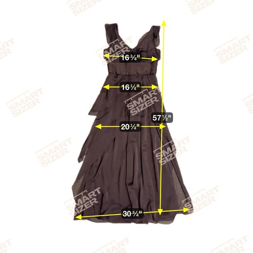 Maxi Vestido Formal Adrianna Papell Para Mujer Talla 8 Marrón Sin Mangas en Niveles - Imagen 6 de 9
