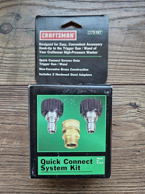 #ad Craftsman Pressure Washer Quick Connect Swivel M22 14mm to 3 8 New old stock $15.00