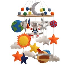 Space Mobile for Crib - A Colorful Solar System Crib Mobile with Stars and Pl...