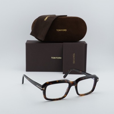 Tom Ford FT5888 Eyeglasses Havana Acetate/Metal Tom Ford FT5888-B BLUE BLOCK Shiny Havana (054) Eyeglasses  main image 3