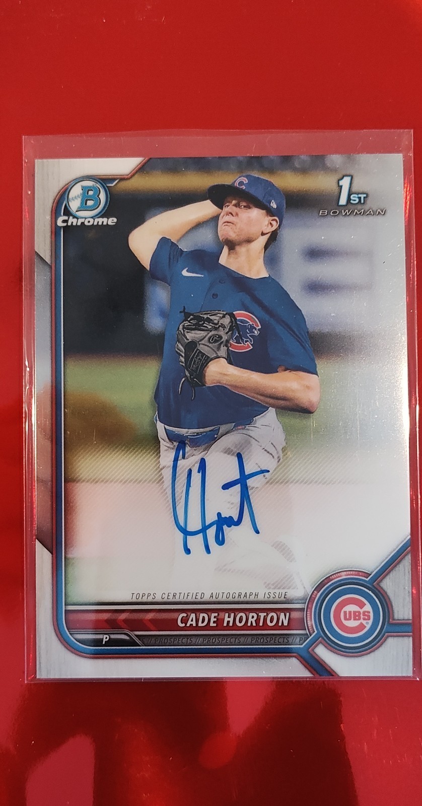 2022 Bowman Draft - Chrome Draft Pick Autographs Cade Horton #CDA-CHN (AU, RC)