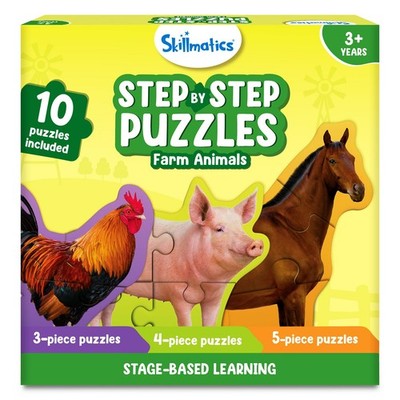 Step by Step Toddler Jigsaw Puzzle 40 Pieces Multicolor