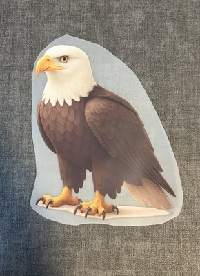Bügelbild - Adler Weißkopf - ca. 23x18 cm DTF-Transferdruck Bügelmotiv