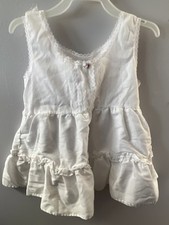 Vintage Baby Slip White lace accents Size 4 Toddle time Union Made USA