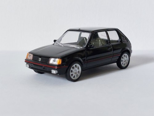 Norev 1/60. Peugeot 205 Gti 1.9 Negro. Nuevo Con Su Caja
