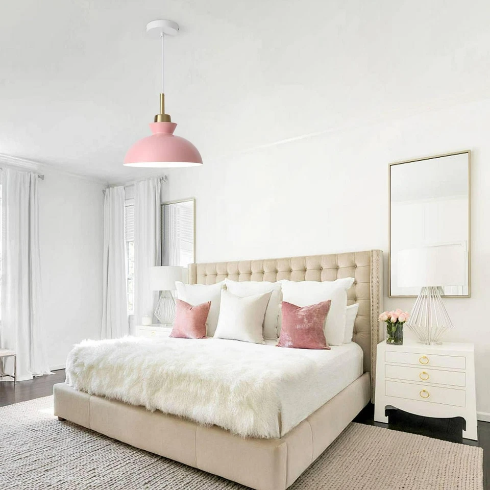 Lámpara colgante de techo colgante de 1 luz con pantalla de metal Foto 3 de 4