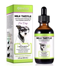 Milk Thistle for Dog, Natural Dog Silymarin Antioxidant with Curcumin & Omega-3S