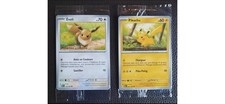 Pokémon  Lot 2 cartes FR Évoli 133/165 + Pikachu 025/165 Stamp Pokémon ensemble