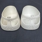 2 Cabbage Patch Kid Mismatch Replacement Shoes White Mary Jane (1 Hong Kong) VTG