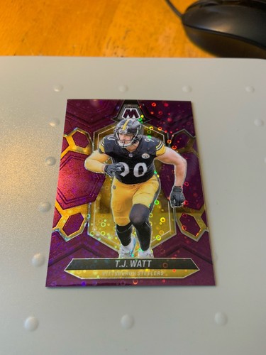 TJ WATT 2024 Mosaik LILA NO HUDDLE Disco #22/50 Prizm. Direkt aus einer Packung - Bild 7 von 9