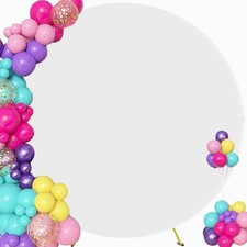 7.2FT White Round Arch Backdrop Covers Stretchy Arch Stand Covers 7.2 FT