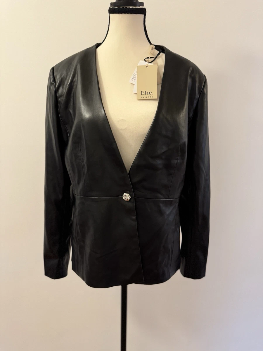 Blazer Femme Noir Tahari - Taille 6 (Petit) - Occasion Très Bon état - Polyester Doublé