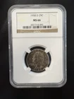 1958-D 25C Washington Silver Quarter. NGC MS-66 Toned